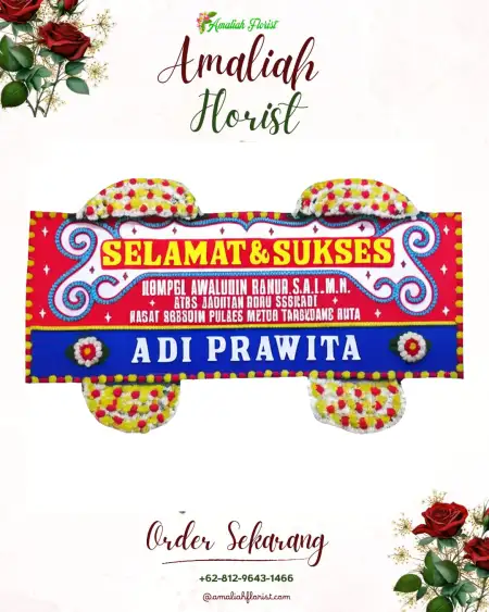 Papan Bunga Ucapan Selamat Piramid
